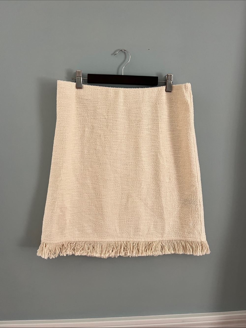 H&M Cream Fringe Mini Skirt - Women